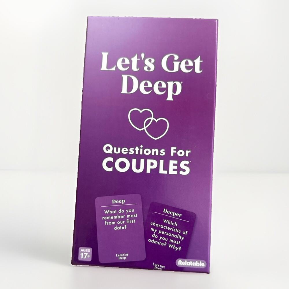 Let's Get Deep by Relatable, a Question Card Game for Couples for Date Night